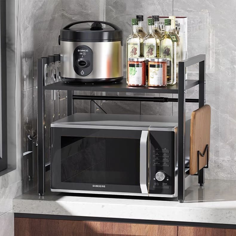 Space-Saving Microwave Oven Rack – Kitchen Microwave Storage Shelf